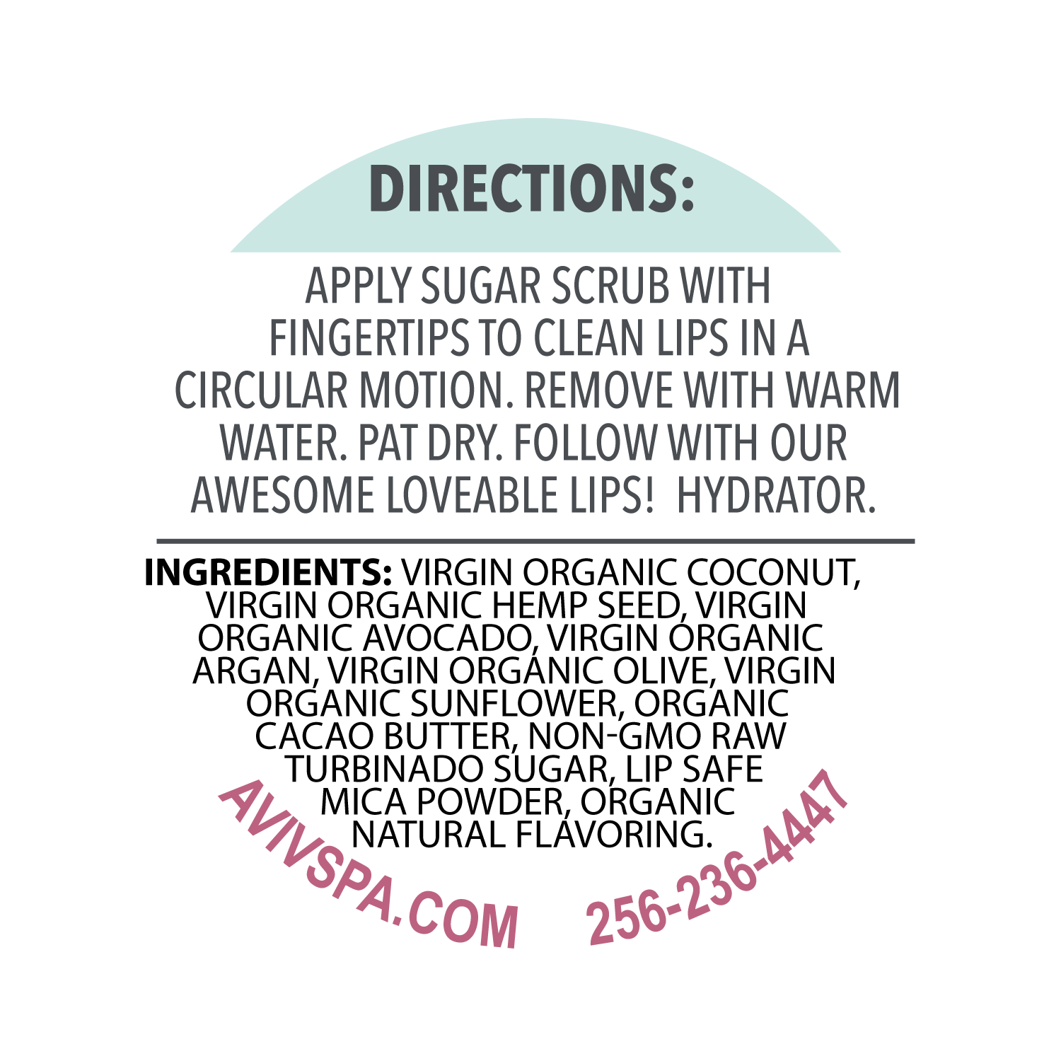 Loveable Lips Delectable Sugar Scrub ORGANIC PEPPERMINT PATTY