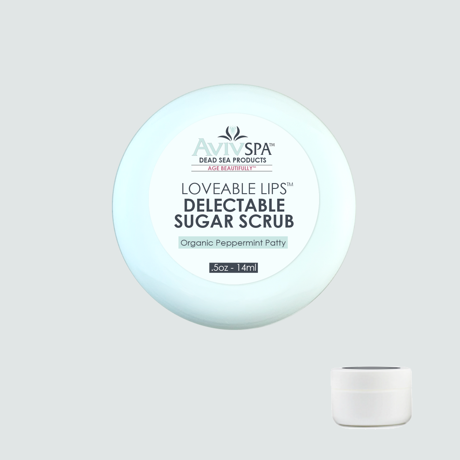 Loveable Lips Delectable Sugar Scrub ORGANIC PEPPERMINT PATTY