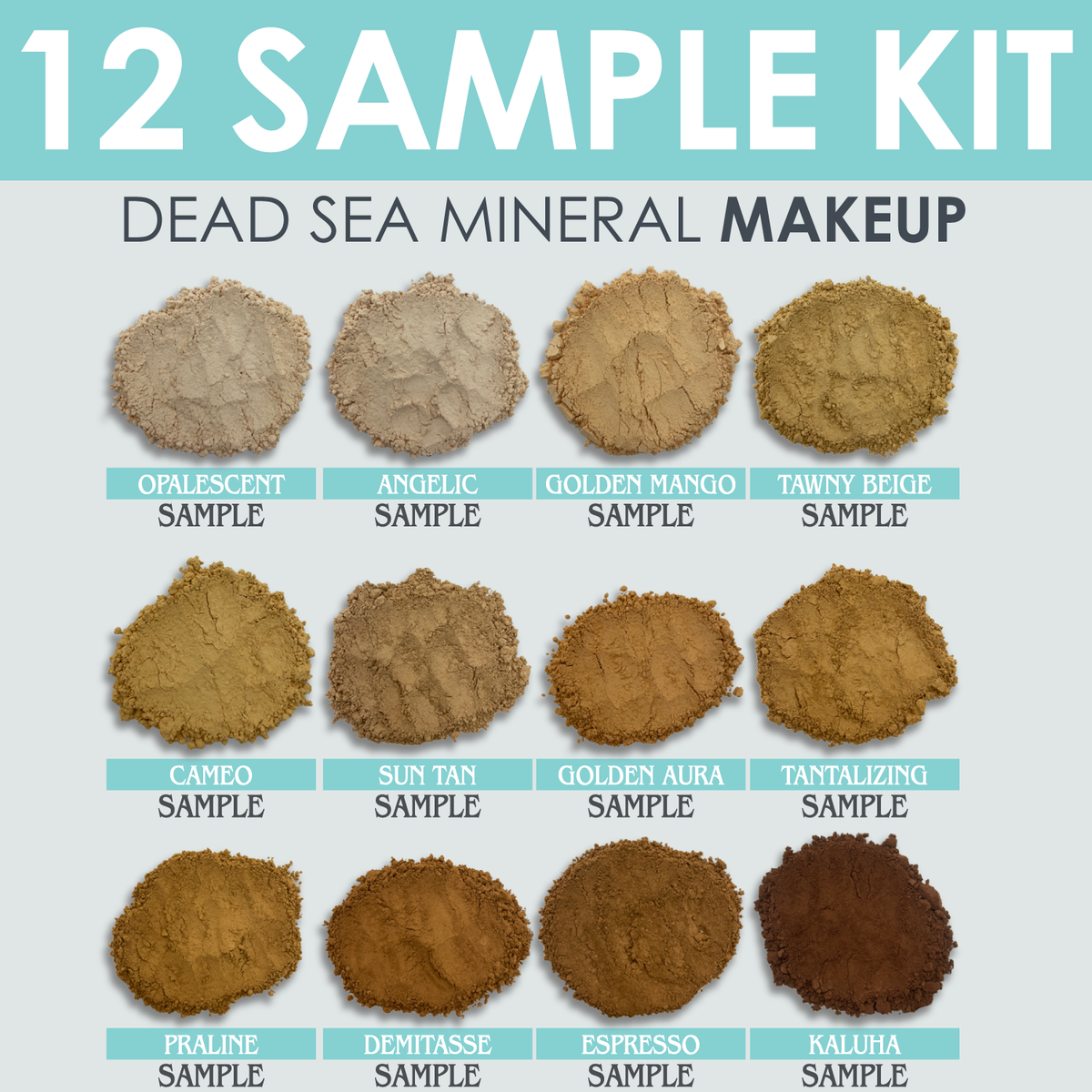 12 SAMPLE KIT DEAD SEA MINERAL MAKEUP