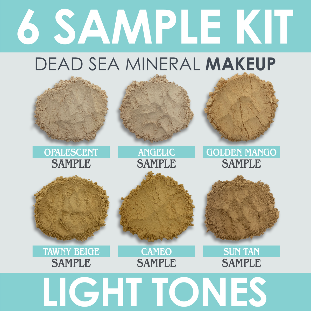 6 SAMPLE KIT LIGHT TONES DEAD SEA MINERAL MAKEUP