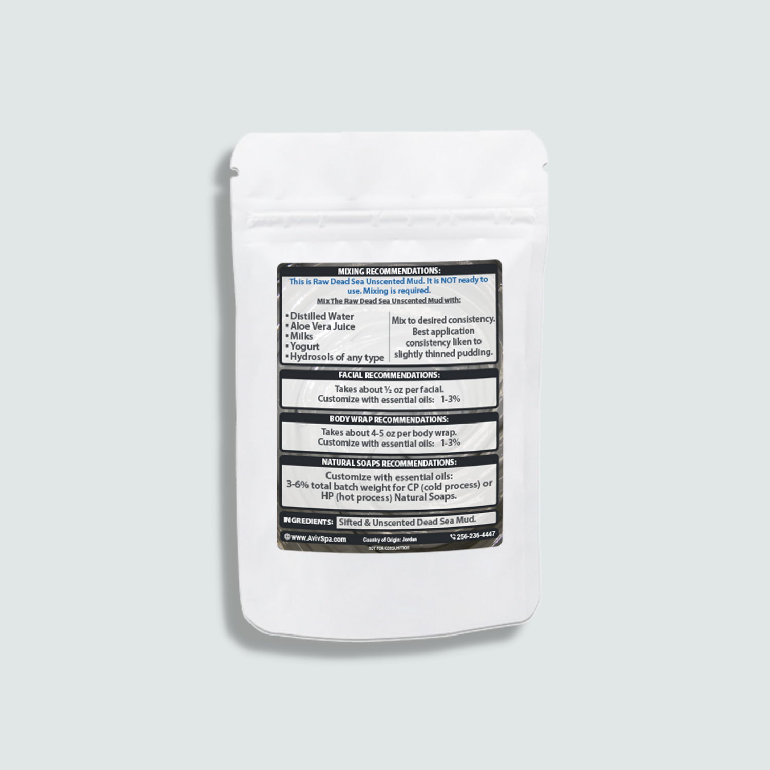 Dead Sea Mud How to use panel (Raw Ingredient)