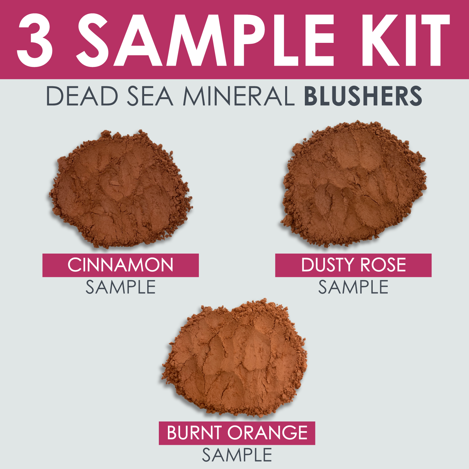 3 SAMPLE KIT DEAD SEA MINERAL MATTE BLUSHERS