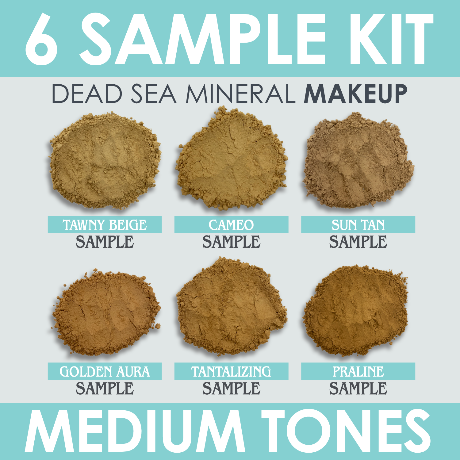 6 SAMPLE KIT MEDIUM TONES DEAD SEA MINERAL MAKEUP