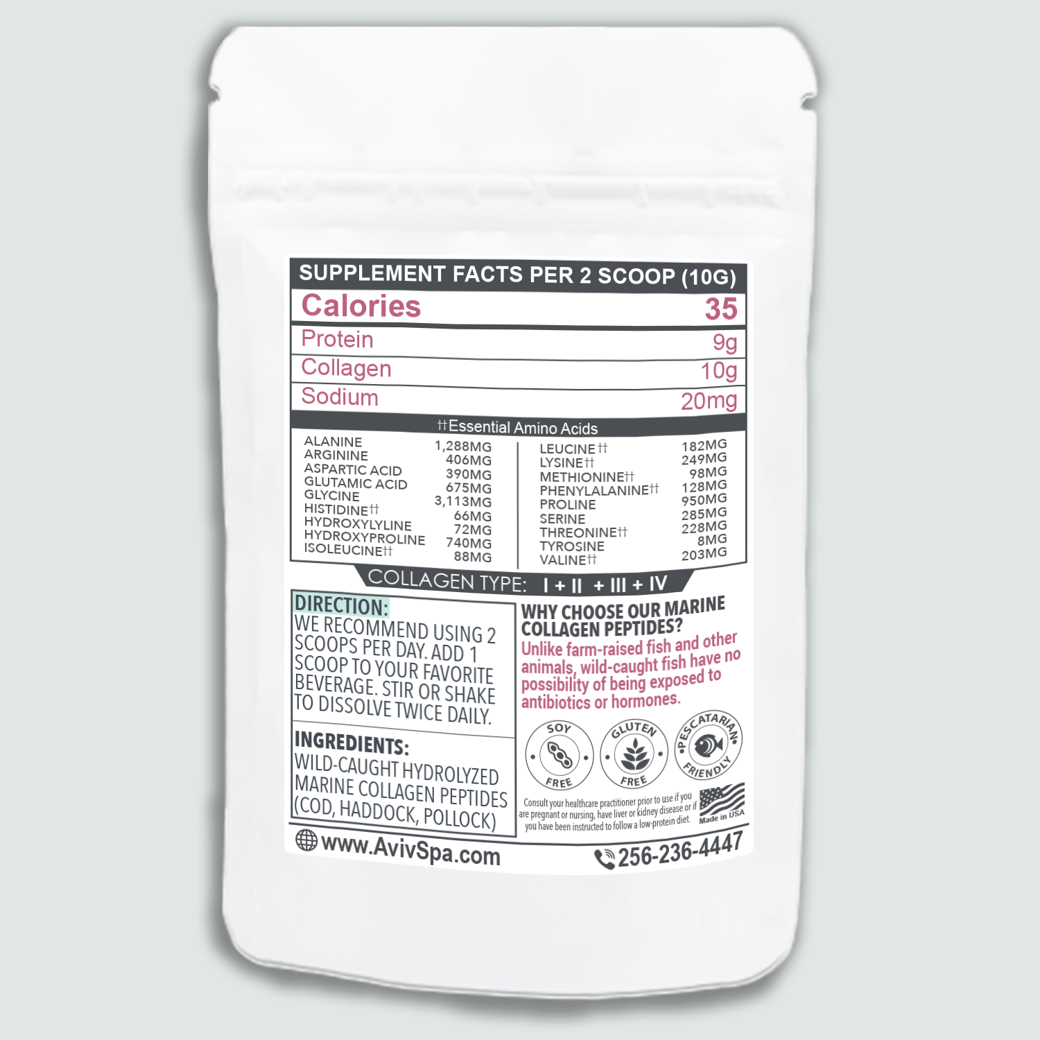 Wild-Caught Hydrolyzed Marine Collagen Peptides UNFLAVORED