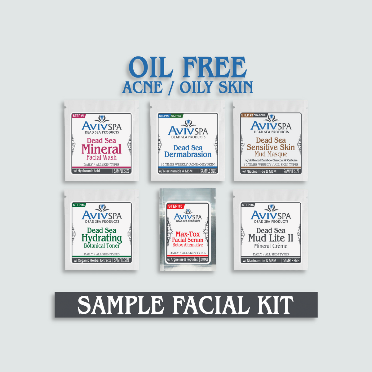 Sample Facial Kit (OIL FREE) Acne/Oily Skin & Sensitive Skin